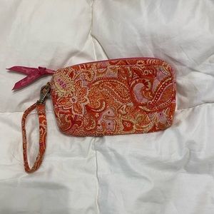 Vera Bradley Pink and Yellow Wristlet